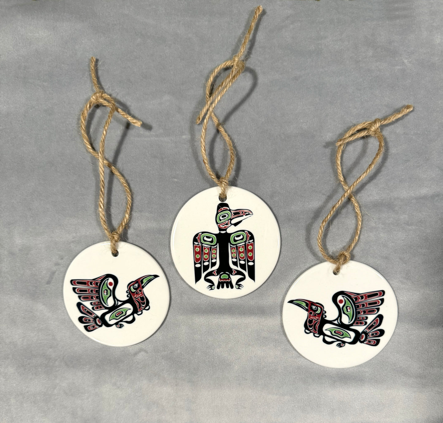 Season of the Raven: Northern Exposure Inspired Tlingit Ceramic Ornament Set (3-Piece) (Copy)