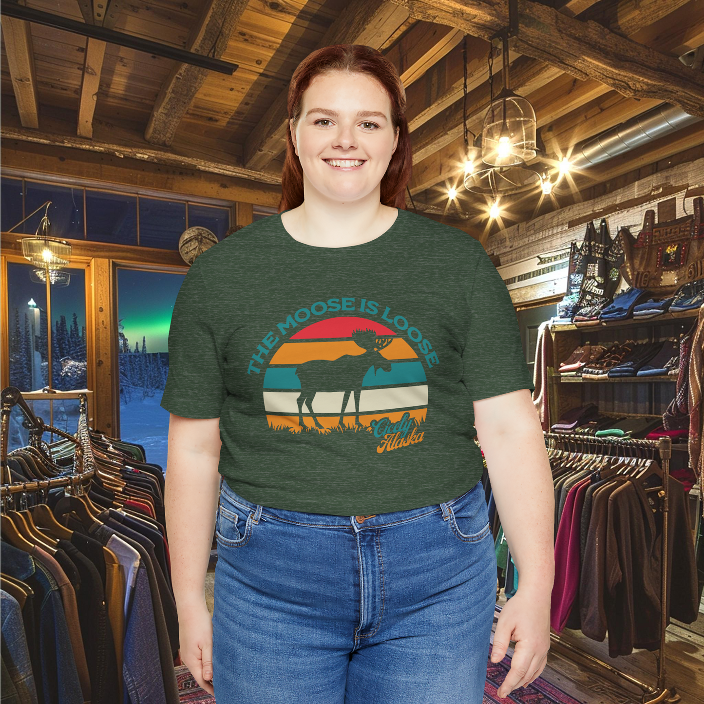 "The Moose is Loose" Cicely, Alaska -  Northern Exposure inspired T-shirt