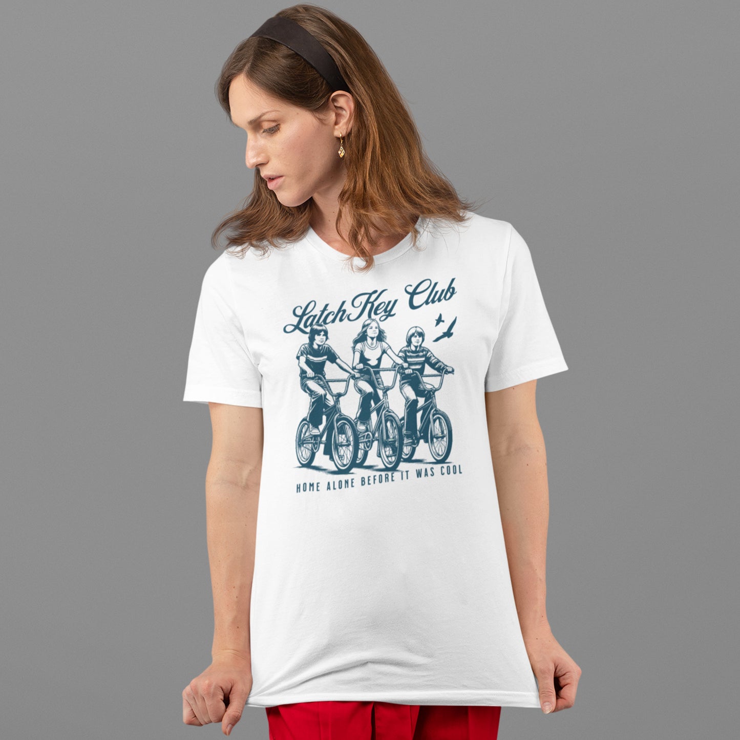 Generation X T-Shirt - Retro Latch Key Club Graphic Tee - "Home Alone Before It Was Cool" Vintage Bicycle Design