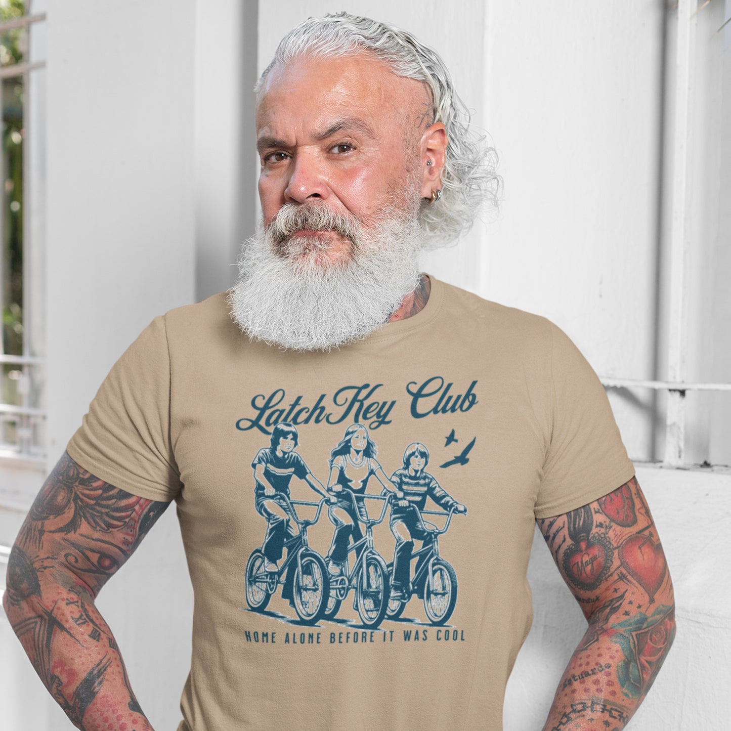 Generation X T-Shirt - Retro Latch Key Club Graphic Tee - "Home Alone Before It Was Cool" Vintage Bicycle Design