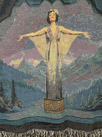 Northern Exposure-Inspired "Cicely" Woven Blanket & Wall Tapestry – Rustic Art for Cozy Homes