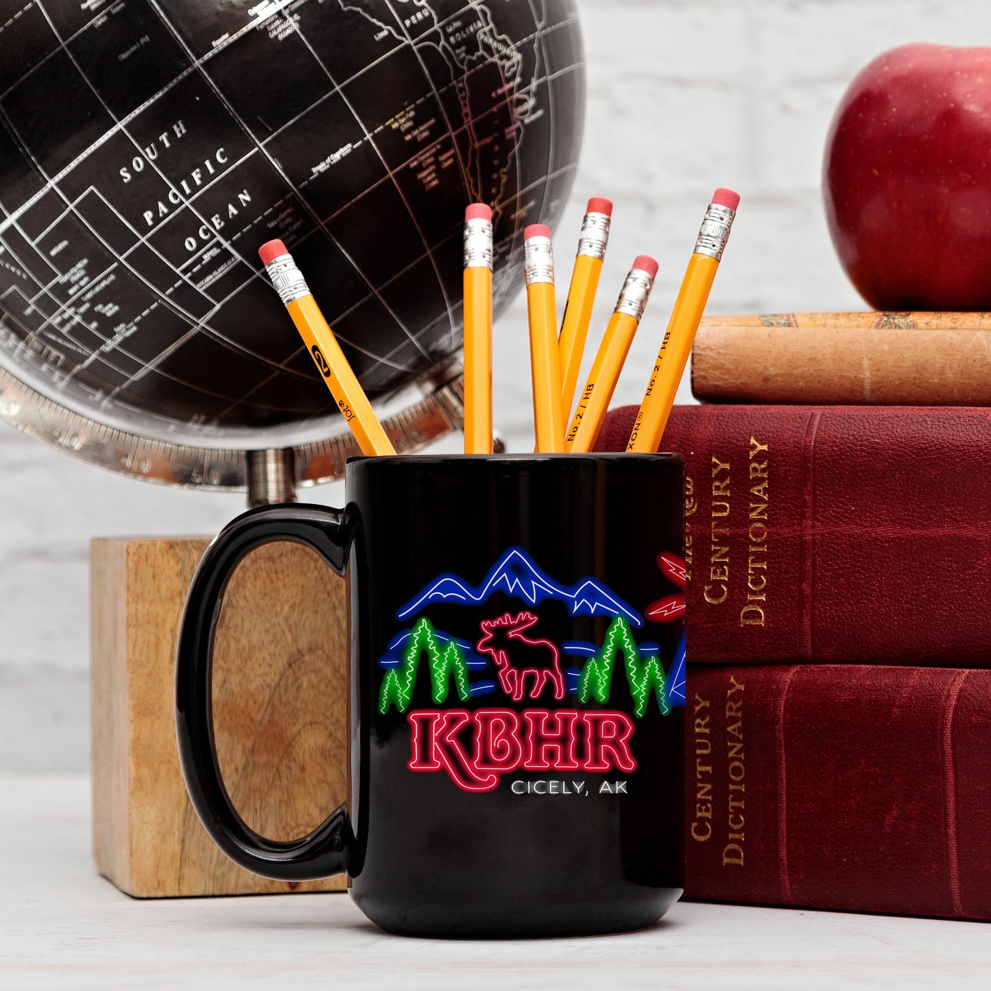 Neon KBHR Cicely, AK Mug – Inspired by TV’s Northern Exposure