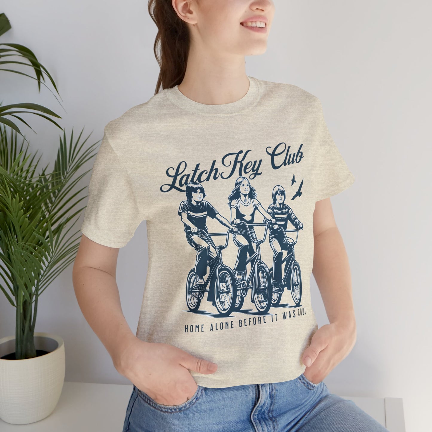 Generation X T-Shirt - Retro Latch Key Club Graphic Tee - "Home Alone Before It Was Cool" Vintage Bicycle Design