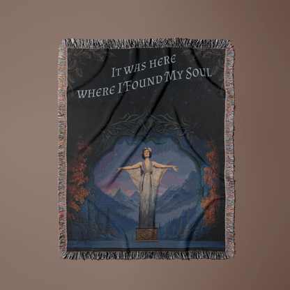Northern Exposure-Inspired "Cicely" Woven Blanket & Wall Tapestry – Rustic Art for Cozy Homes