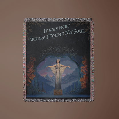 Northern Exposure-Inspired "Cicely" Woven Blanket & Wall Tapestry – Rustic Art for Cozy Homes