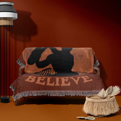 "I Still Believe" Lost Boys Sax Man Woven Blanket Tapestry – 80s Horror Inspired Throw