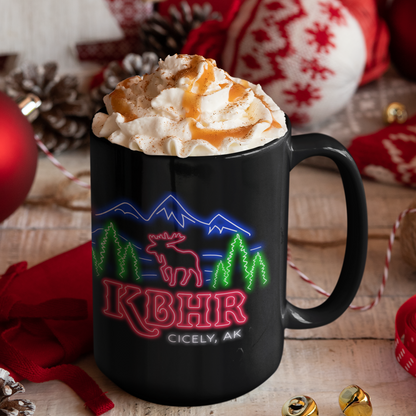 Neon KBHR Cicely, AK Mug – Inspired by TV’s Northern Exposure