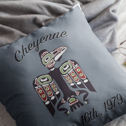 Personalized Tlingit Raven Throw Pillow | Inspired by Northern Exposure