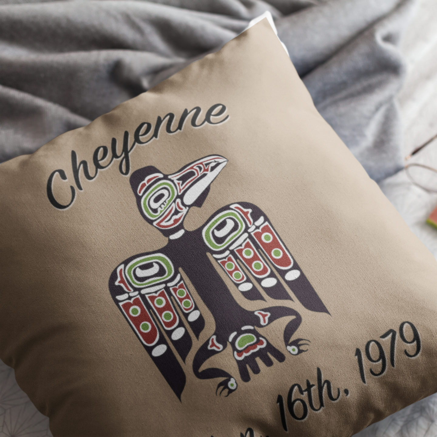 Personalized Tlingit Raven Throw Pillow | Inspired by Northern Exposure