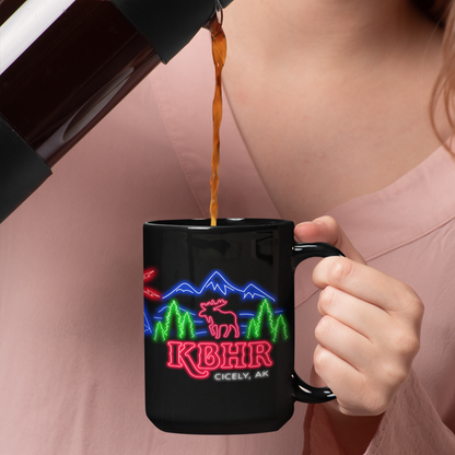 Neon KBHR Cicely, AK Mug – Inspired by TV’s Northern Exposure