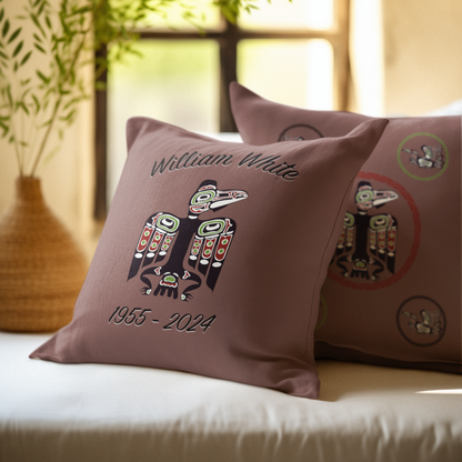 Personalized Tlingit Raven Throw Pillow | Inspired by Northern Exposure