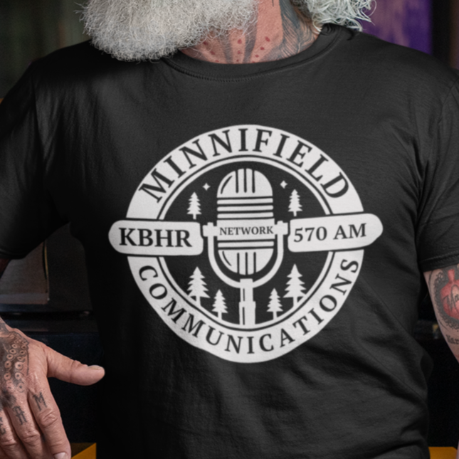 Minnifield Communications Double-Sided T-Shirt - Northern Exposure KBHR 570 AM Design